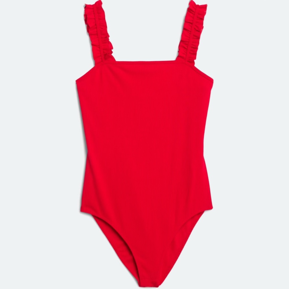 Kaileigh - Raina Ruffle Straps Knit Bodysuit